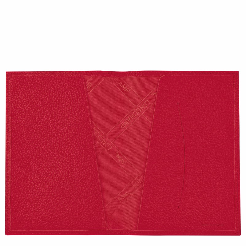 Titulaire Du Passeport Longchamp Le FOULONNÉ Femme Rouge Soldes | L3416021C39